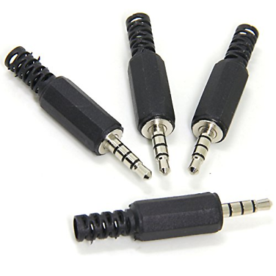 Male Plug 4 Pole 1/8 Replacement 4-Pack TRRS