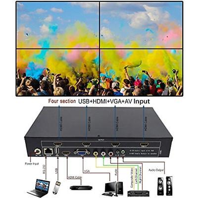 LINK-MI Selector Switch Boxes TV04 2x2 Video Wall Controller USB+HDMI+VGA+AV 180