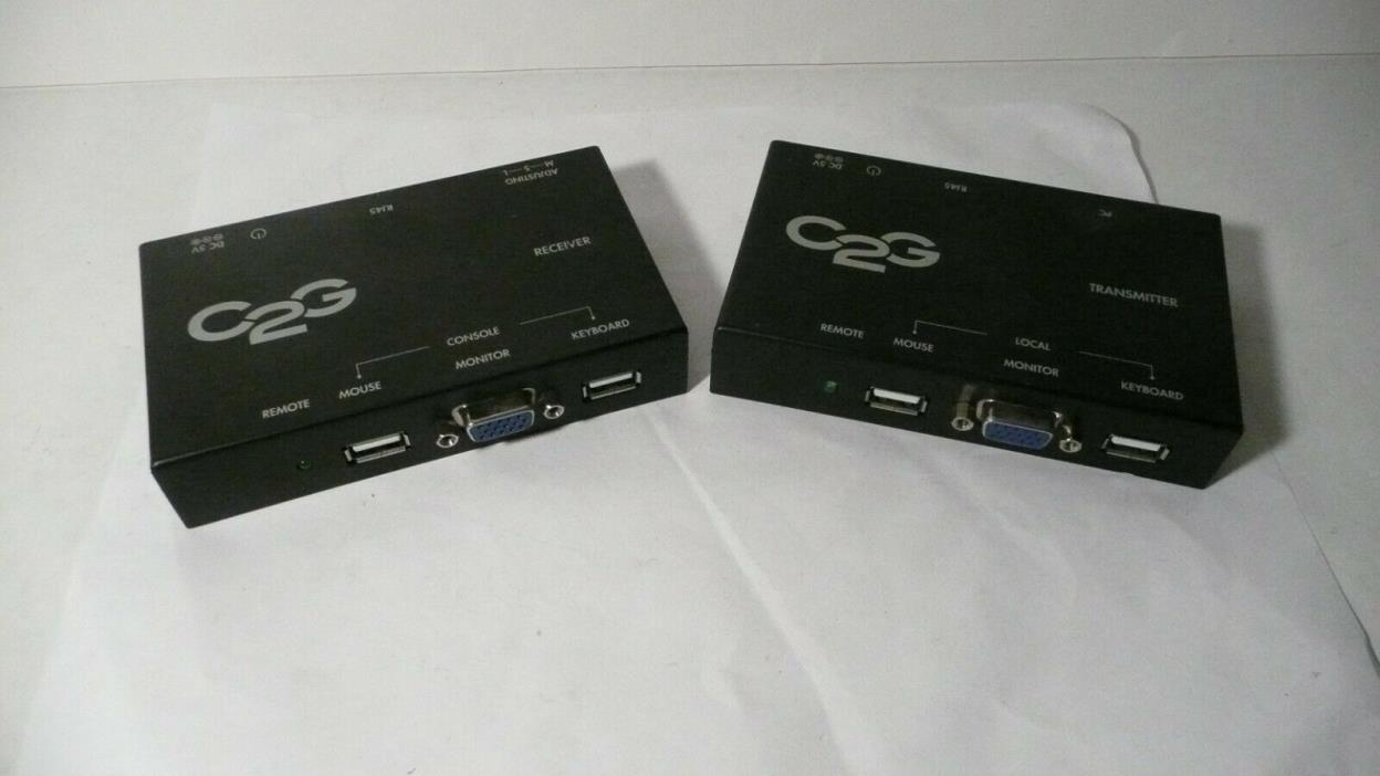 CABLESTOGO TRULINK 40322 VGA/USB KVM OVER CAT5E EXTENDER TRANSMITTER & RECEIVER