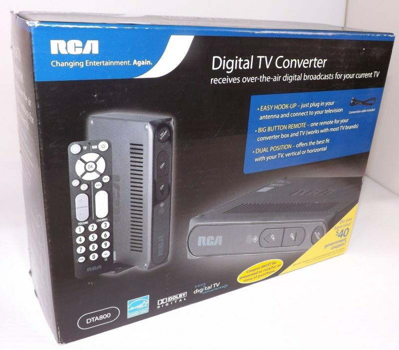 Sealed Digital to Analog TV Converter Tuner CUT THE CORD! RCA DTA800 DTV