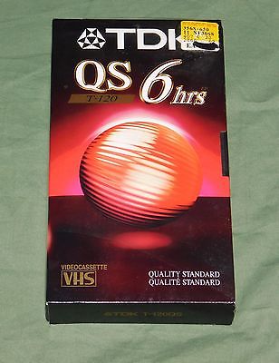 New Sealed TDK QS 6 Hour Videocassette VHS Blank VCR Tape