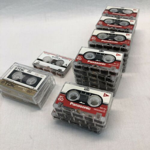 MC-60 Minute Microcassette Tapes Lot 24 Panasonic+3 TDK Sony