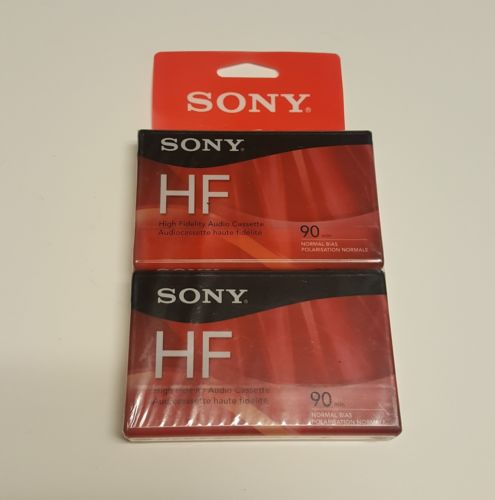 Sony HF 90 ~ Normal Bias Type I blank Cassette Tape ~ New Sealed 2 pack