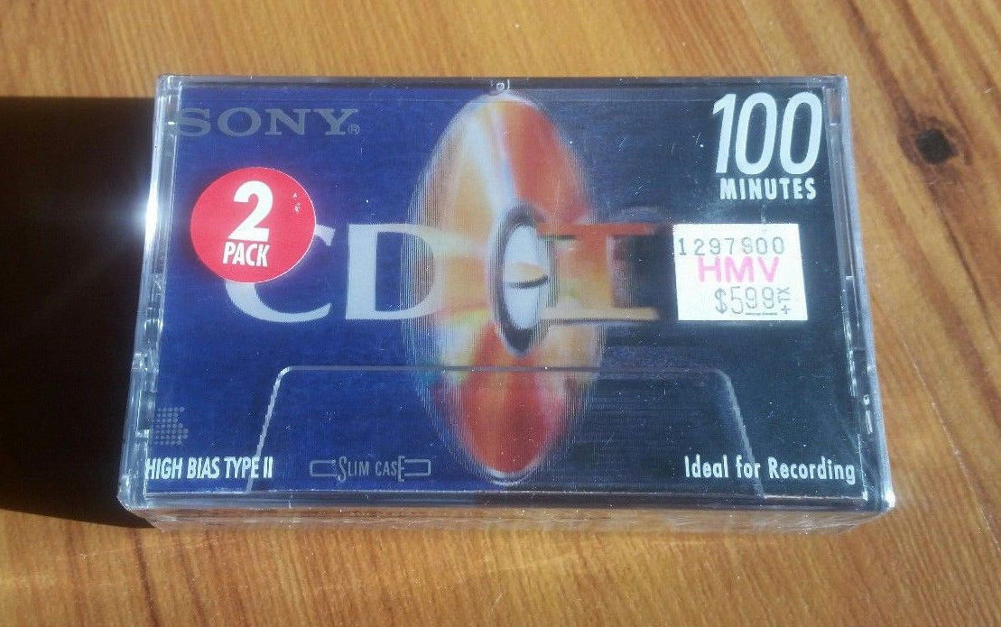 Lot of 2 SONY CD-IT 100 Blank Cassette Tapes