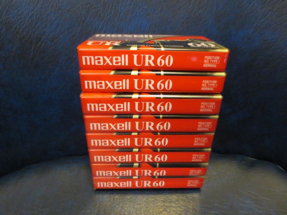 Maxell UR-60 Blank Audio Cassette Tape - 8 Pack
