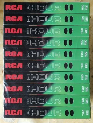 Factory Sealed 10-Pack 6-Hour RCA T-120 Blank VHS Tapes