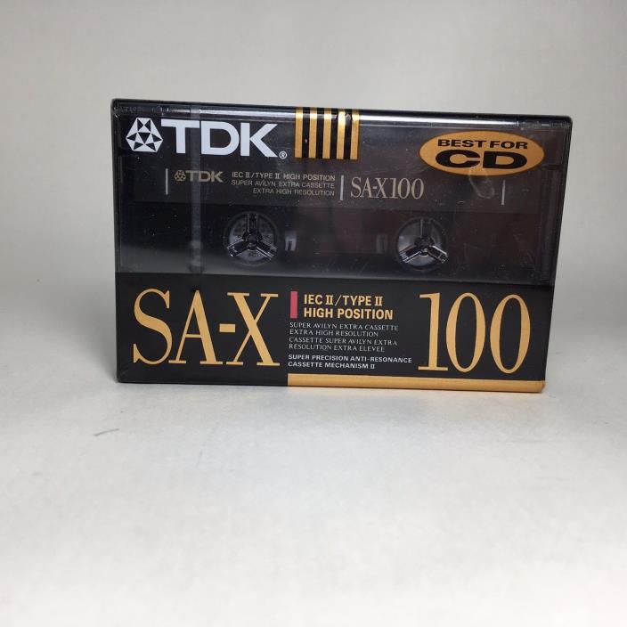 NEW TDK SA-X 100 BLANK CASSETTE TAPE HIGH RESOLUTION Position 1991 Japan