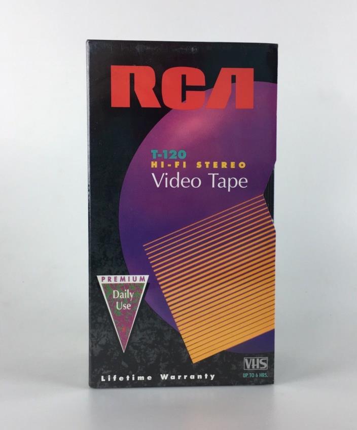 New 3 RCA Blank VHS VCR Tapes T-120 Hi-Fi Stereo 6 Hour Recording (SLP) Lot