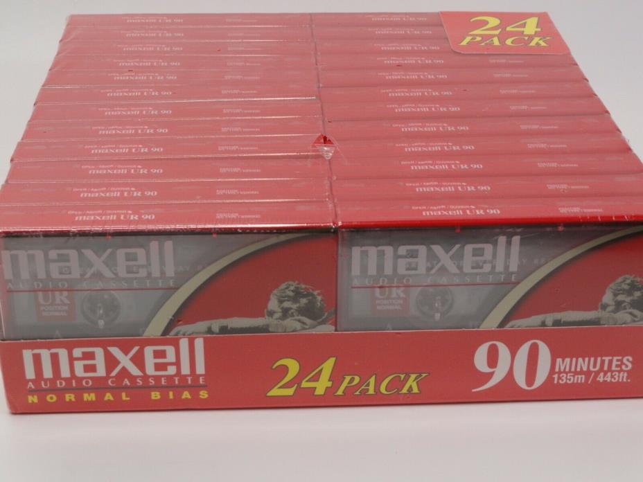 Maxwell UR-90 Blank Audio Cassette Normal Bias Tapes 24 Pack - NEW  (A10)