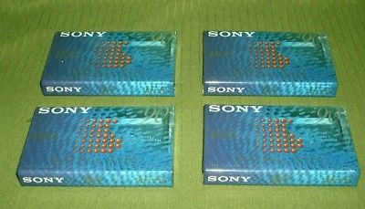 Vintage Sony Hi Fi Compact Cassette Recording Cassette Tape Lot of 4 New Sealed