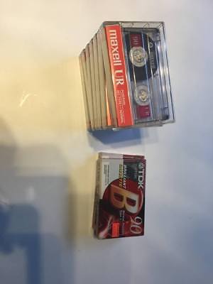 lot of 7 Maxwell  Cassette Tapes 90 Minutes lot of 2 tdk b  90