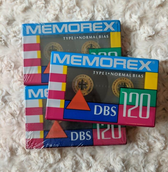 3 Memorex DBS120 Cassette Tapes