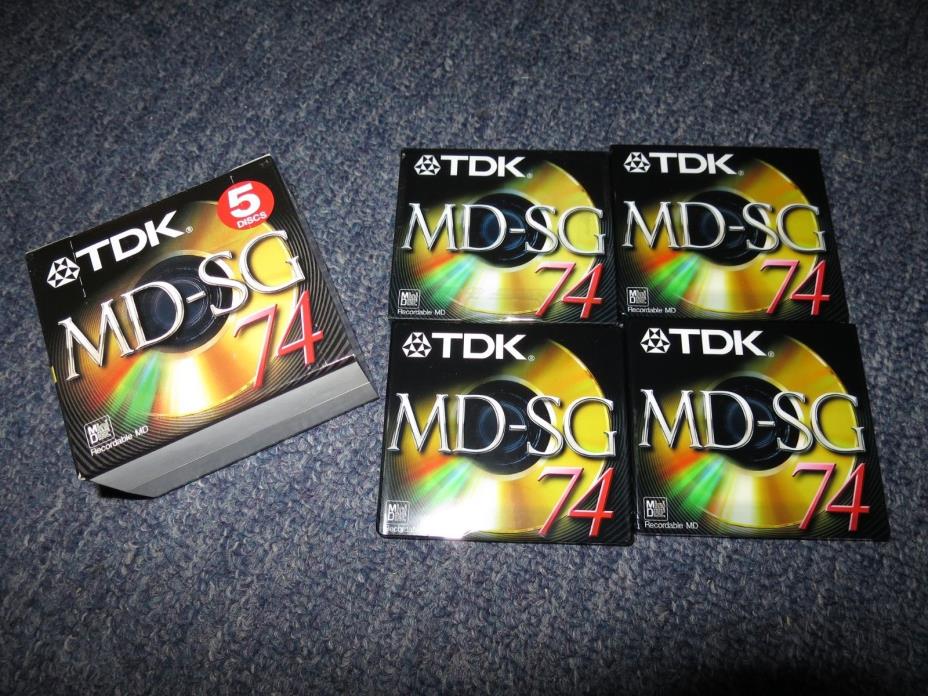 TDK 4 Pack MINIDISC MD-SG LOT 74 Min NEW SEALED