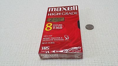 NEW VHS Maxell Video Cassette High Grade HG T-160, 8 Hours in EP / SLP Mode