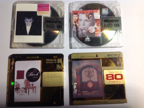 4 recordable Blank Minidiscs  80 minute  Great Music