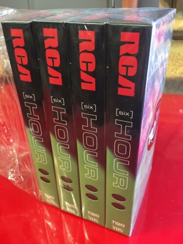 4 New RCA T-120 Blank VHS VCR Video Cassette Tapes 6 Hr.