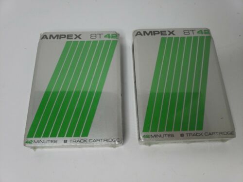 8 TRACK AMPEX 8T-42 BLANK 8 TRACK TAPE LOT OF 2 SEALED (NEW OLD STOCK)