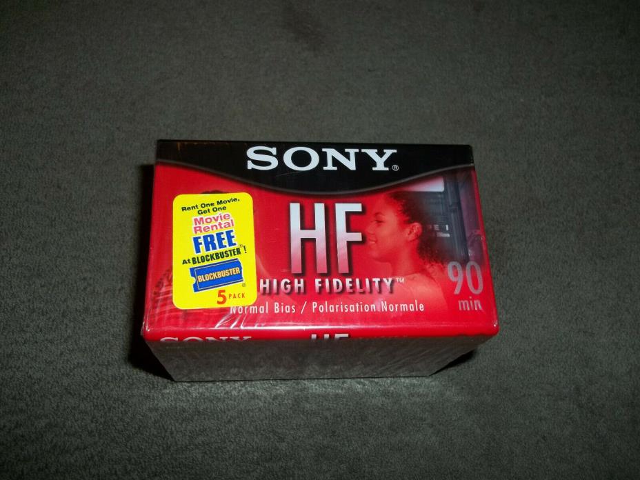 Sony High Fidelity HF 90 Minute Audio Recording Blank Cassette Tapes 5 Pack NIP