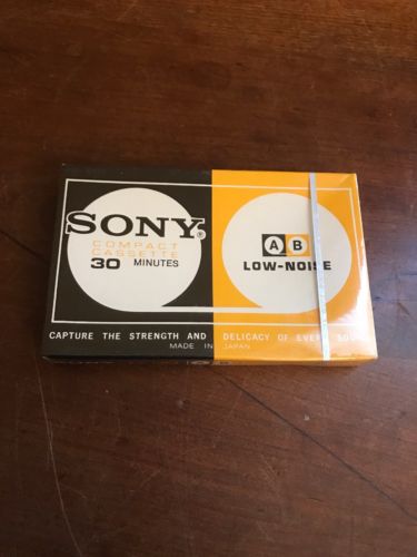 vintage SONY low-noise 30 minute blank sealed cassette tape C-30