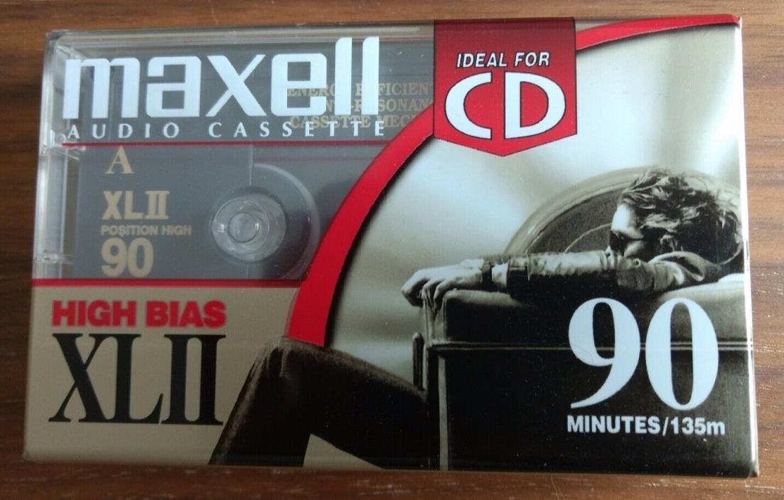 Blank Type II Audio Cassette Tape (Maxell XLII 90) Sealed New Old Stock