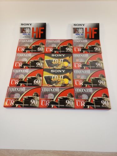 14 count lot of Audio Cassette Tapes  New Sony and Maxell lot