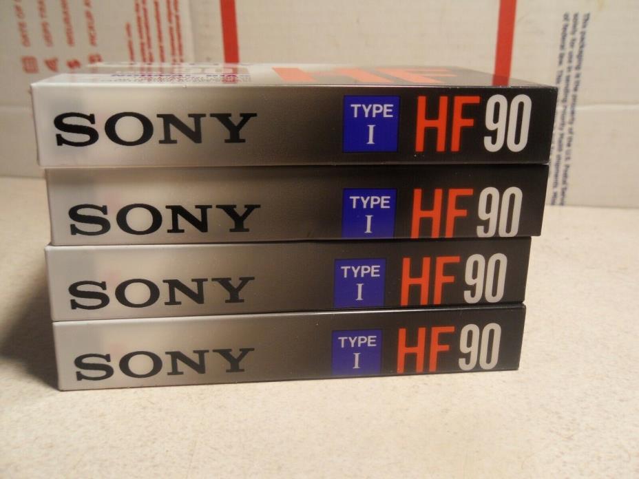 4 FACTORY SEALED Sony HF90C Normal Bias Type I 90 min CASSETTE (Lot of 4)