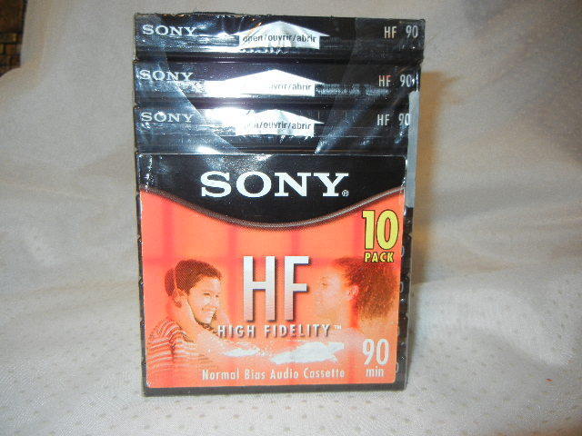 SONY HIGH FIDELITY 90 MIN NORMAL BIAS AUDIO CASSETTE TAPES 10 /TEN SEALED UNUSED