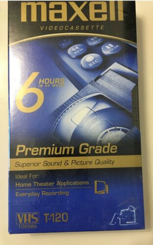 Lot of 11 Maxell T 120 Premium Grade 6 Hour EP/SLP VCR Tapes New Unused 246m