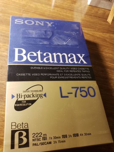 SONY BETAMAX L750 TAPE NEW