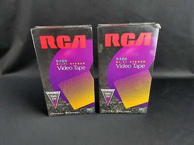 Lot of 2 RCA T-120 Standard Grade 6 Hour Video Cassette - NEW SEALED!