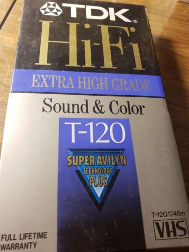 TDK HI FI EXTRA HIGH GRADE T 120 VHS TAPE NEW