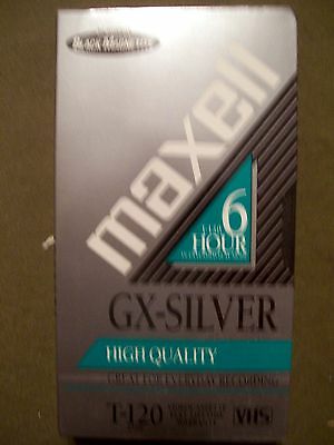 Maxell GX-Silver High Quality 6 hrs T-120 VHS Tape (Sealed) BRAND NEW!!!