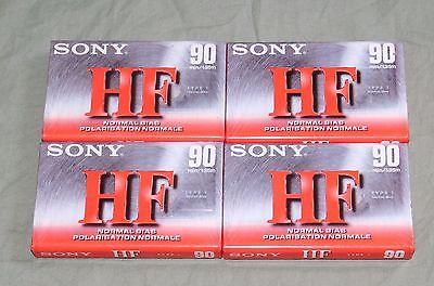 Lot of 4 New Sealed Sony HF Normal Bias Type 1 Blank Audio Cassettes