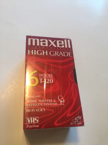 LOT of 3 Maxell Premium High Grade VHS Tapes T-120 6 Hours