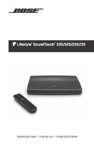 Bose Lifestyle SoundTouch 135 235 525 535 Entertainment User Owner Manual Guide