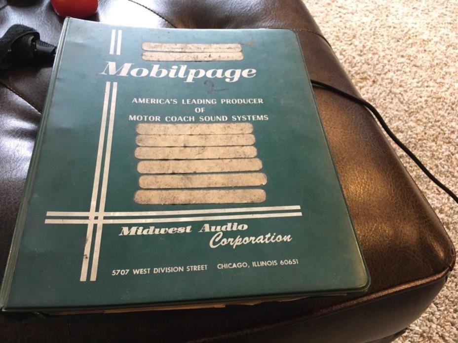 Mobilpage and Midwest Audio Corp Manual, order forms and personal notes