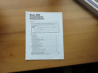 DISH 500 Installation Instructions, Angles Table, Operation Pointers, etc.