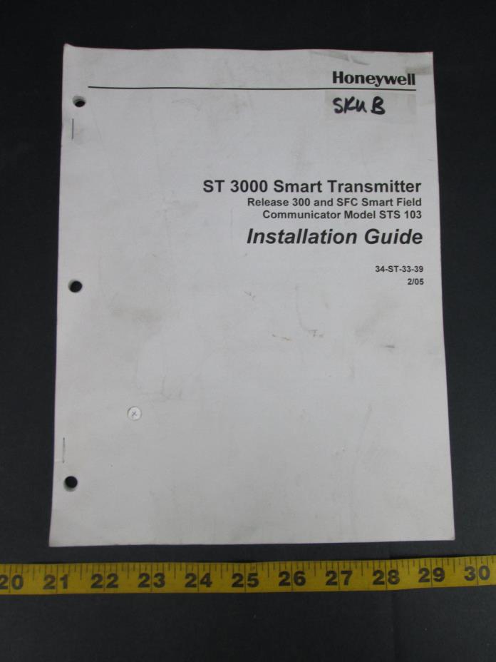 Honeywell ST 3000 Smart Transmitter 300 Release & SFC Field Com STS103 SKUBL