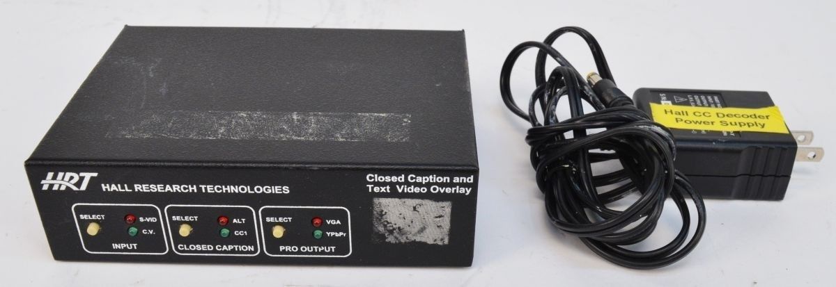 Hall Research CC-101 Closed Caption Decoder and Text Video Overlay