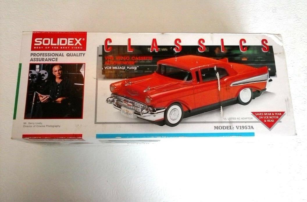 Solidex Classics 57 Chevy VHS Video Cassette Autowinder With Box