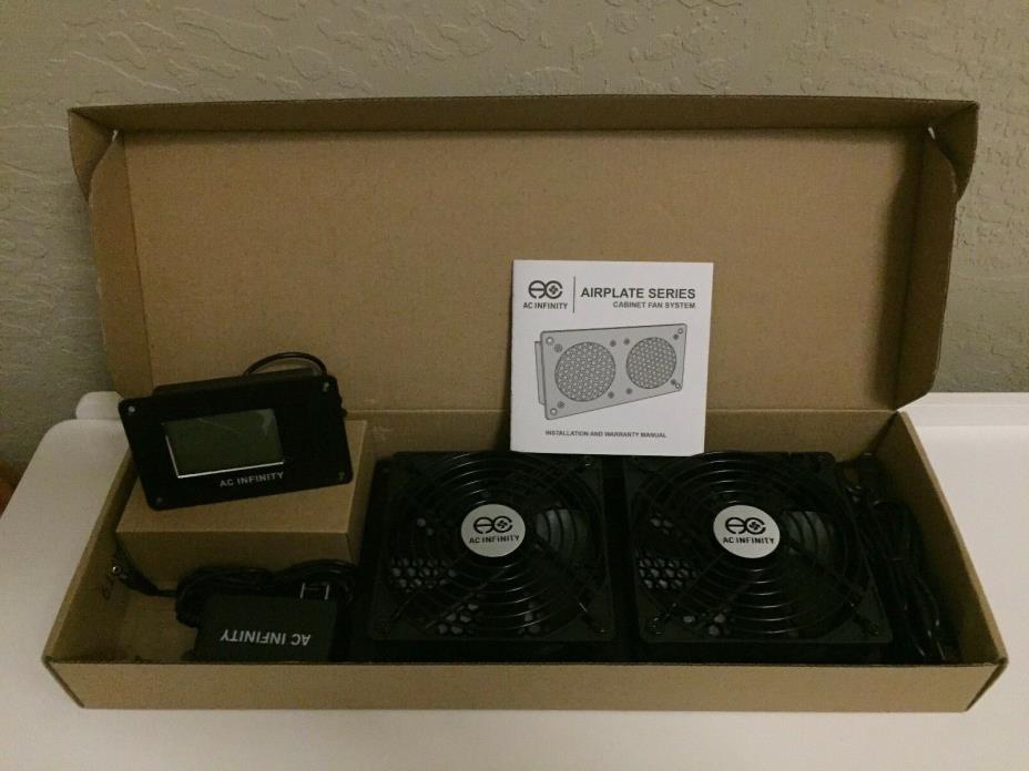 New In Box Dual Fan Quiet Cooling Fan System for Home Theater and AV Cabinets