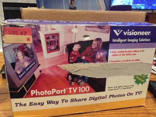 VISIONEER PHOTOPORT TV 100 DIGITAL PHOTO VIEWER WIRELESS KEYBOARD REMOTE NO PC