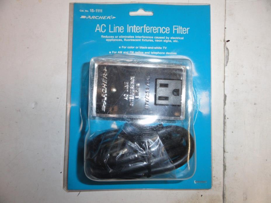ARCHER AC Line Interference Filter 117V/2.5 Amp /60Hz