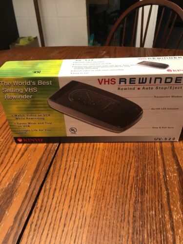 Kinyo VHS Video Tape Rewinder UV-520 Auto Stop Eject VCR Brand New NIB GR10