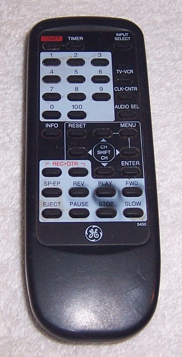 GE 5450 Remote Control for TV / VCR / CLK / Audio