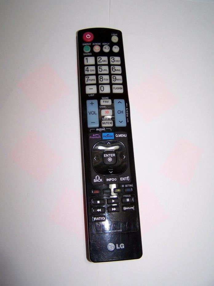 Genuine LG AKB72914052 TV Remote / 50PZ540, 50PZ550, 60PZ540, 60PZ550 / Used.