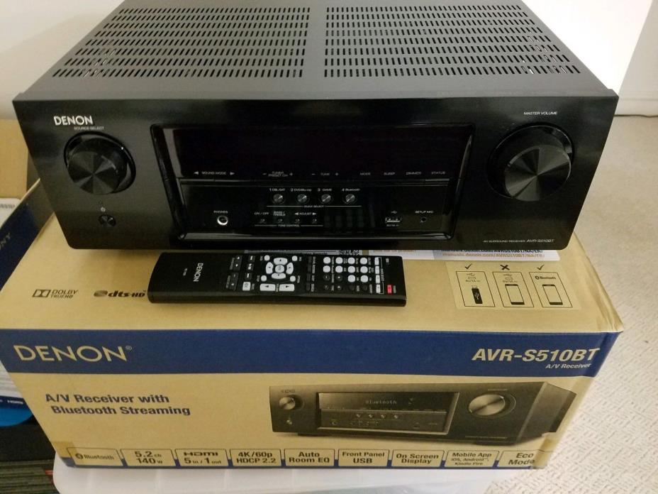 Denon AVR-S510BT 5.2 140W Stereo Receiver 4k Bluetooth with Remote