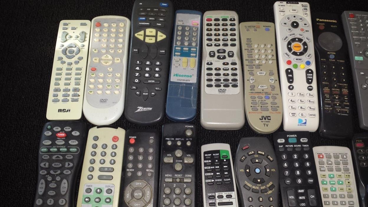 38 Count Lot #1 Remote Controls Used Parts Repair Resale Untested