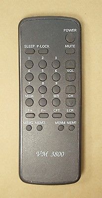 VM3800 TV Replacement Remote Control - Tested See Photos (VM3800)