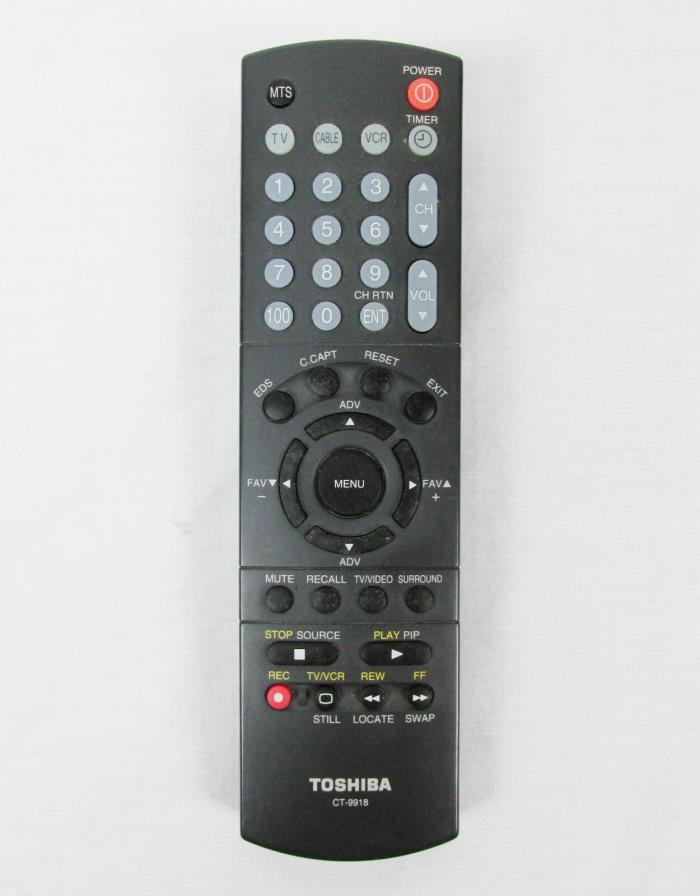 TOSHIBA TV Remote Control Model CT-9918 CE32G15 CE36G18 CE27G15 Tested & Working